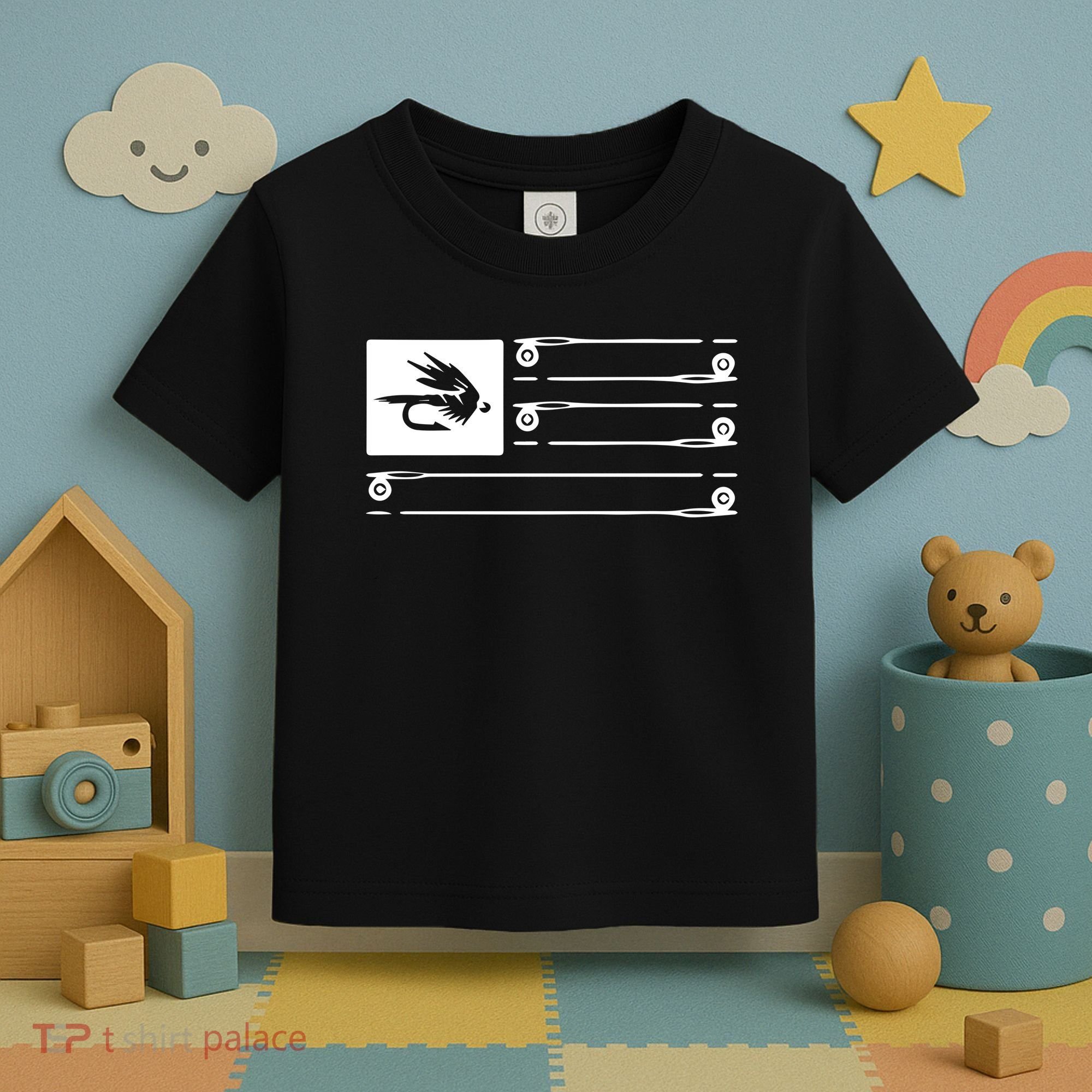 Fly Fishing Flag Toddler T-Shirt
