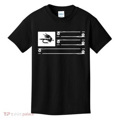 Fly Fishing Flag Kids T-Shirt
