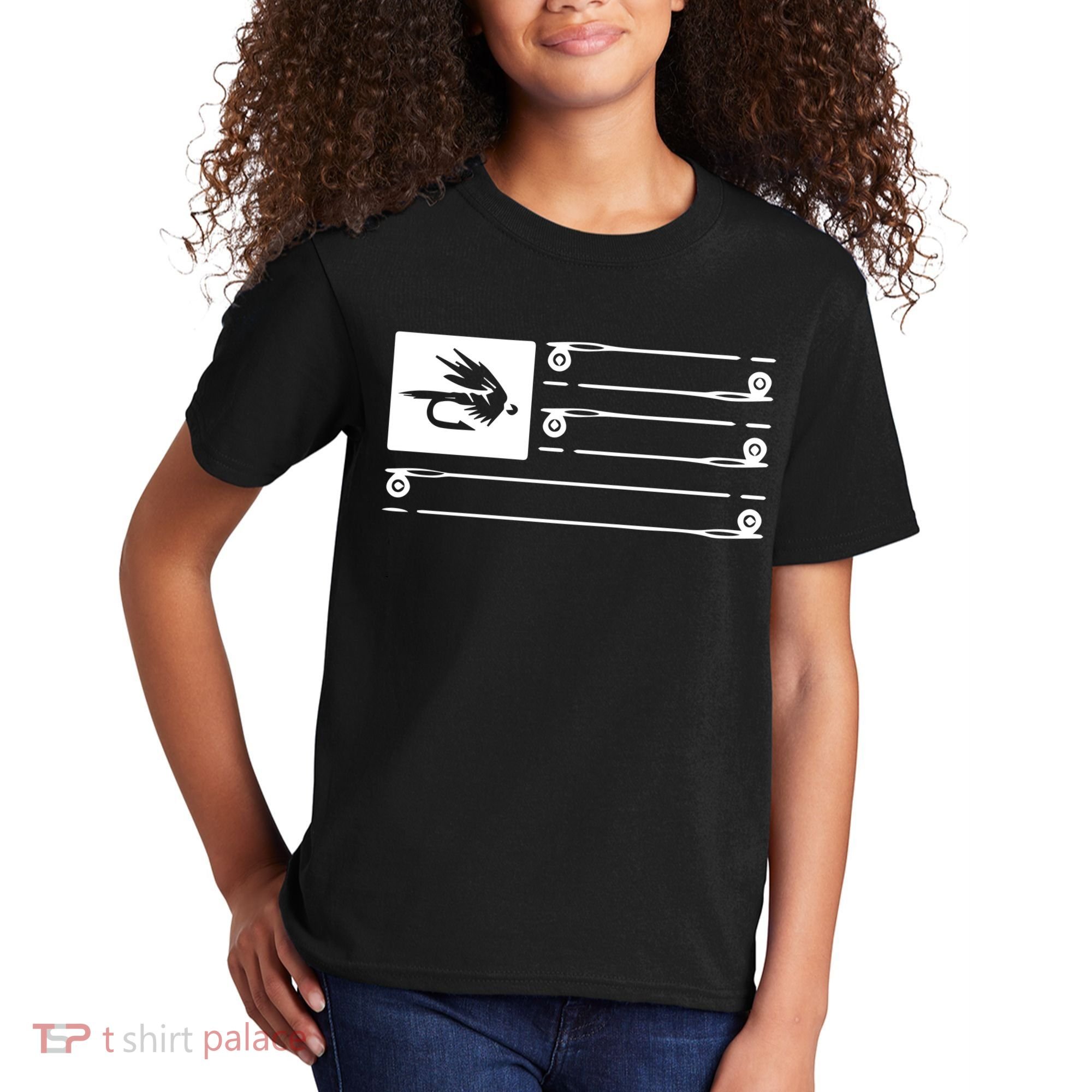 Fly Fishing Flag Kids T-Shirt