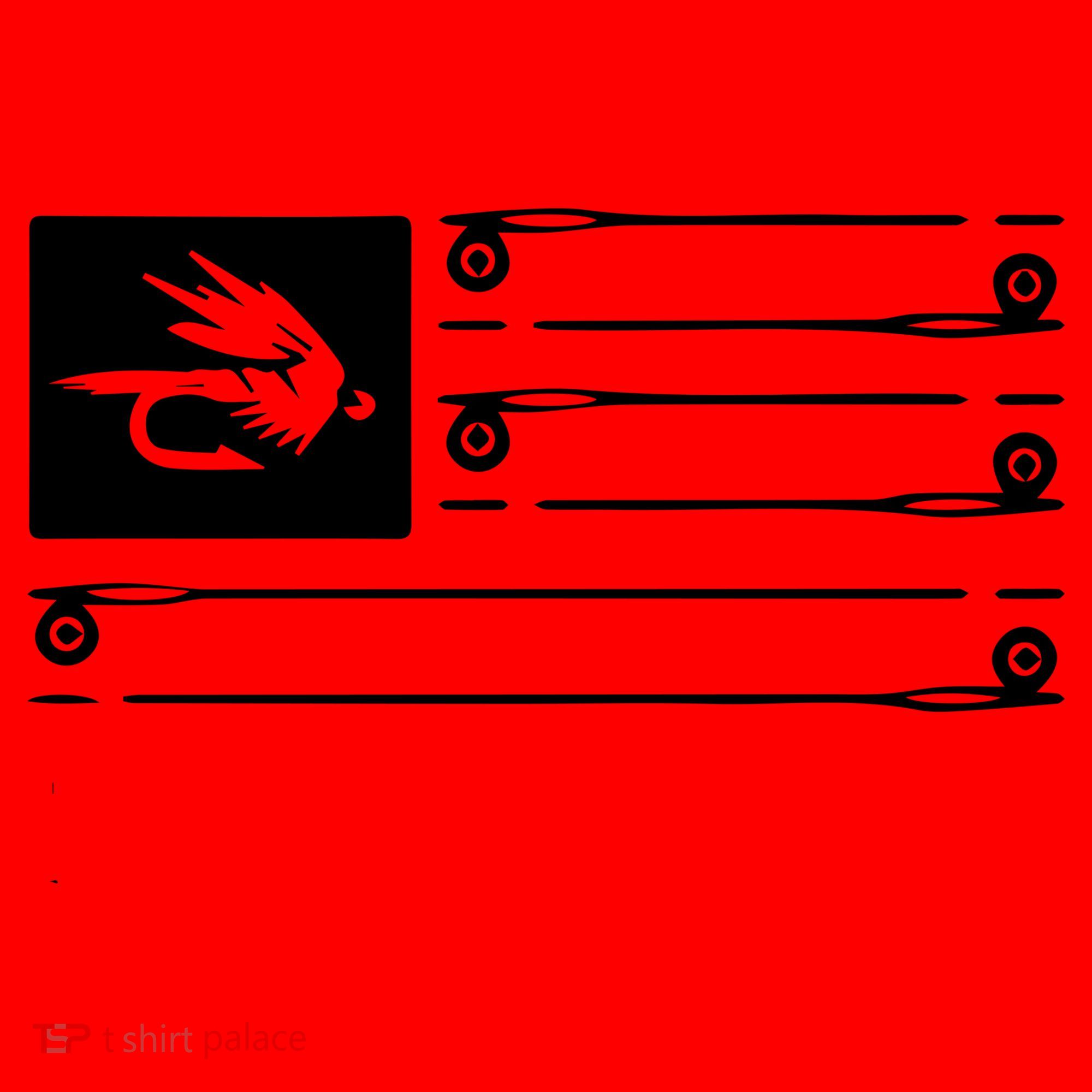 Fly Fishing Flag Santa Hat