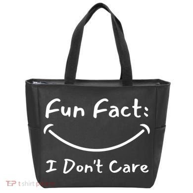 Funny Fun Fact I Don't Care Sarcastic Tote Bag