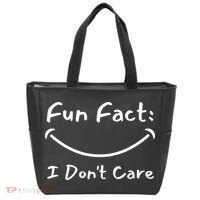Funny Fun Fact I Don't Care Sarcastic Tote Bag thumb 0