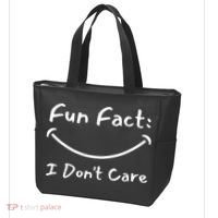 Funny Fun Fact I Don't Care Sarcastic Tote Bag thumb 3