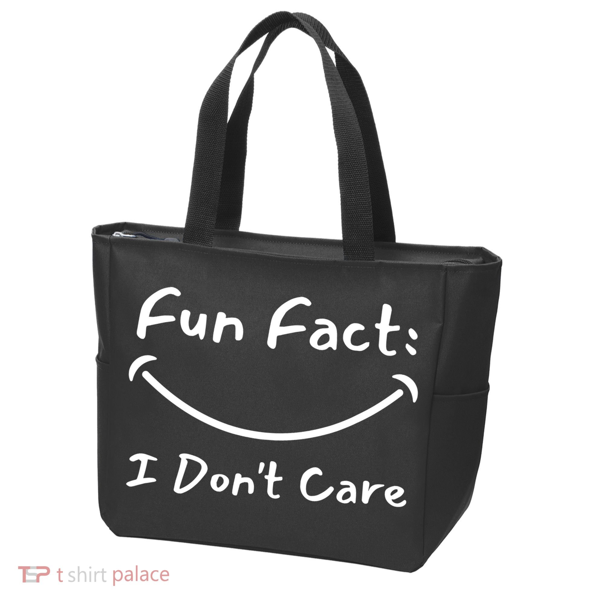 Funny Fun Fact I Don't Care Sarcastic Tote Bag