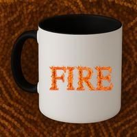 Flaming Fire Coffee Mug thumb 2
