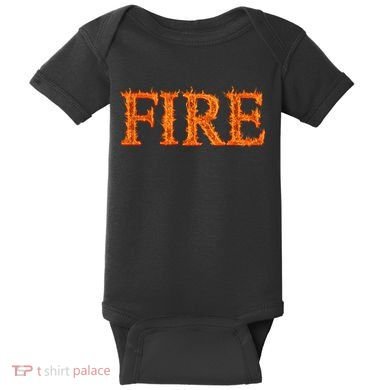 Flaming Fire Baby Bodysuit