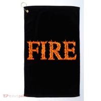 Flaming Fire Golf Towel thumb 0