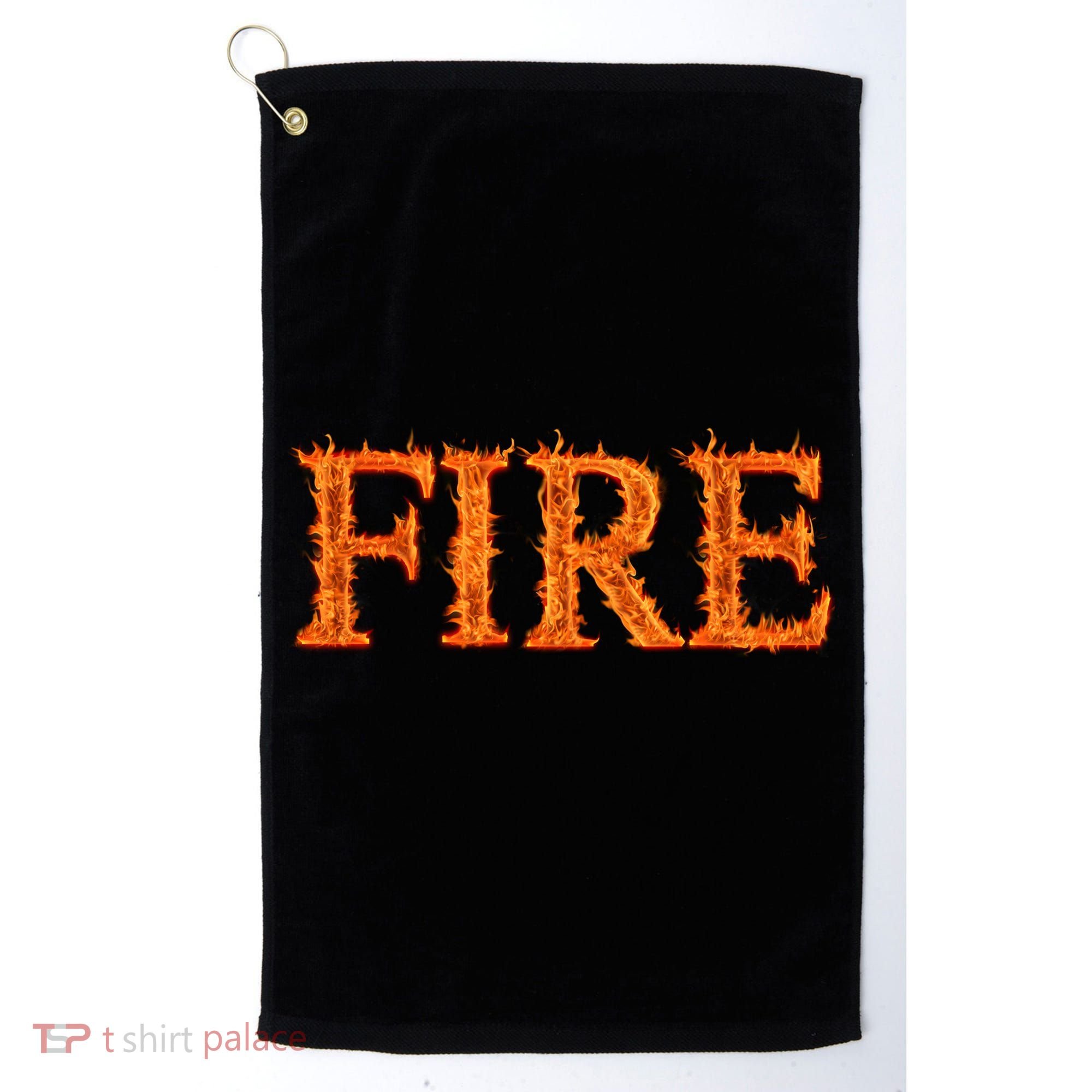 Flaming Fire Golf Towel