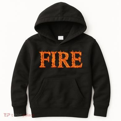 Flaming Fire Kids Hoodie