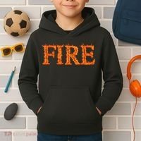 Flaming Fire Kids Hoodie thumb 2