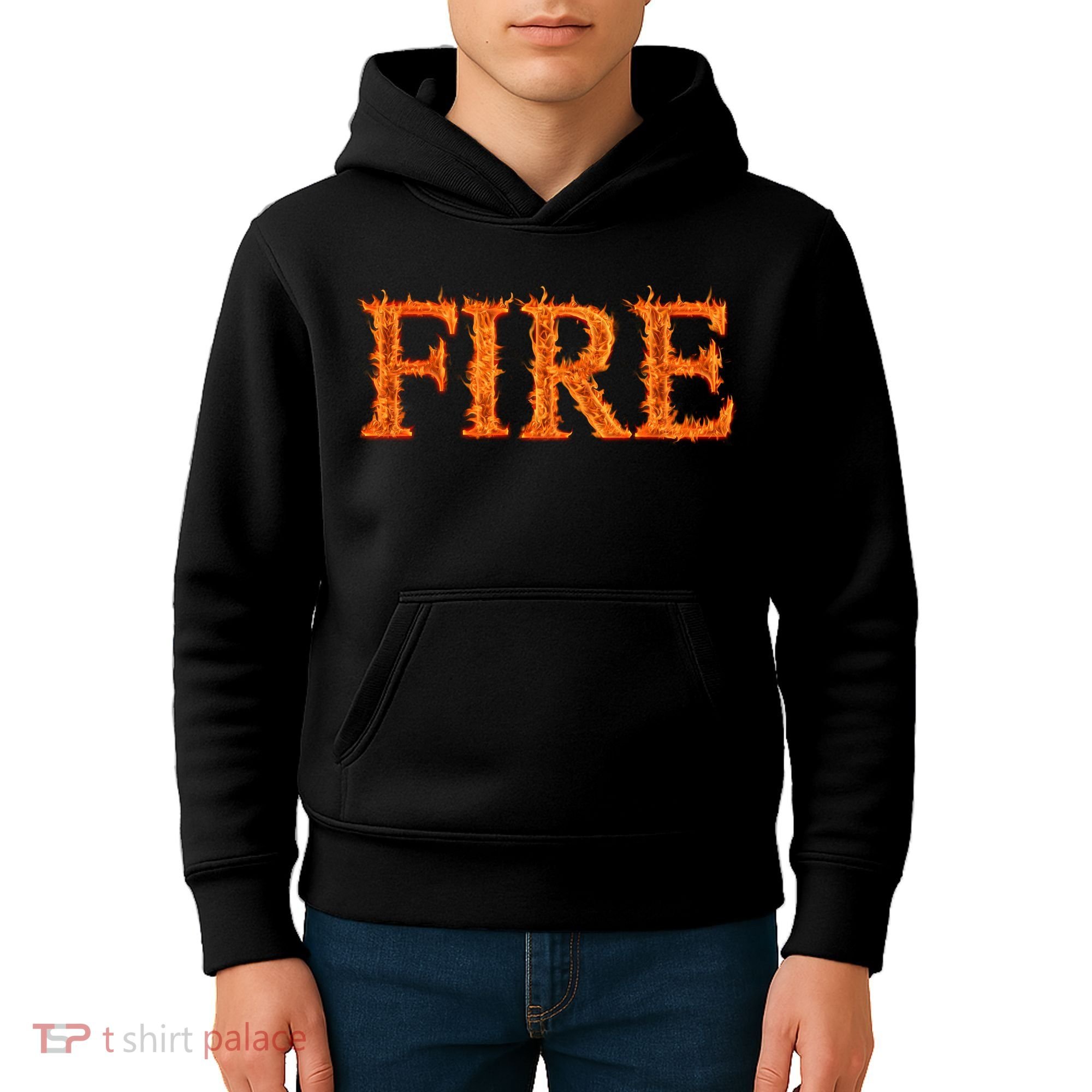 Flaming Fire Kids Hoodie