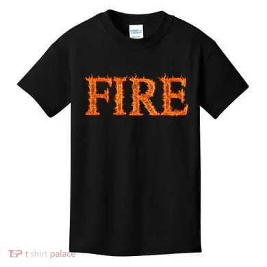 Flaming Fire Kids T-Shirt