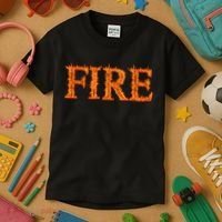 Flaming Fire Kids T-Shirt thumb 3