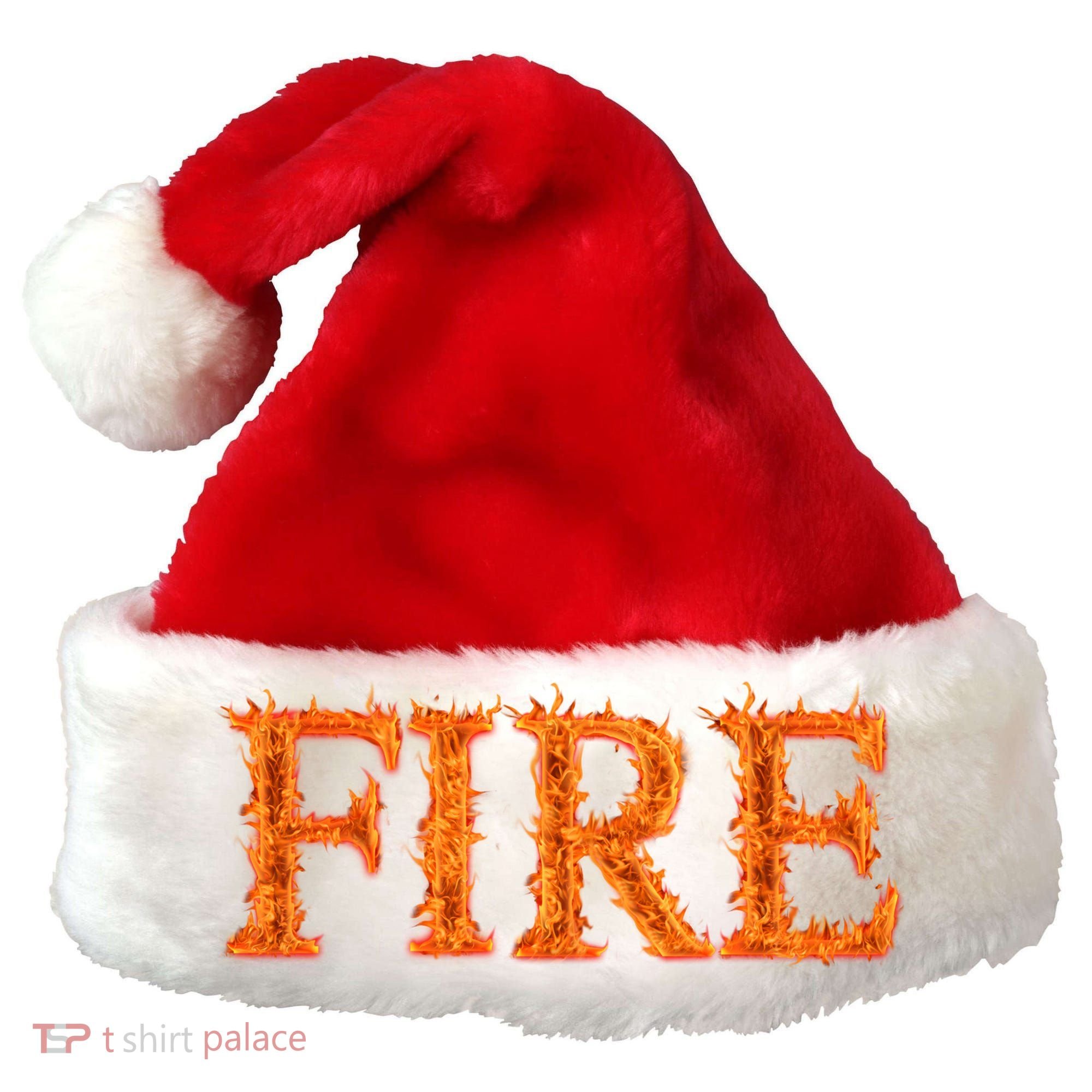 Flaming Fire Santa Hat