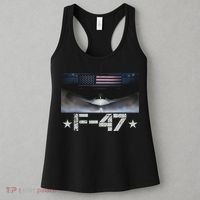 Funny F47 Fighter Jet Trump F 47 Jet Fighter Aircraft Women's Tank Top thumb 3