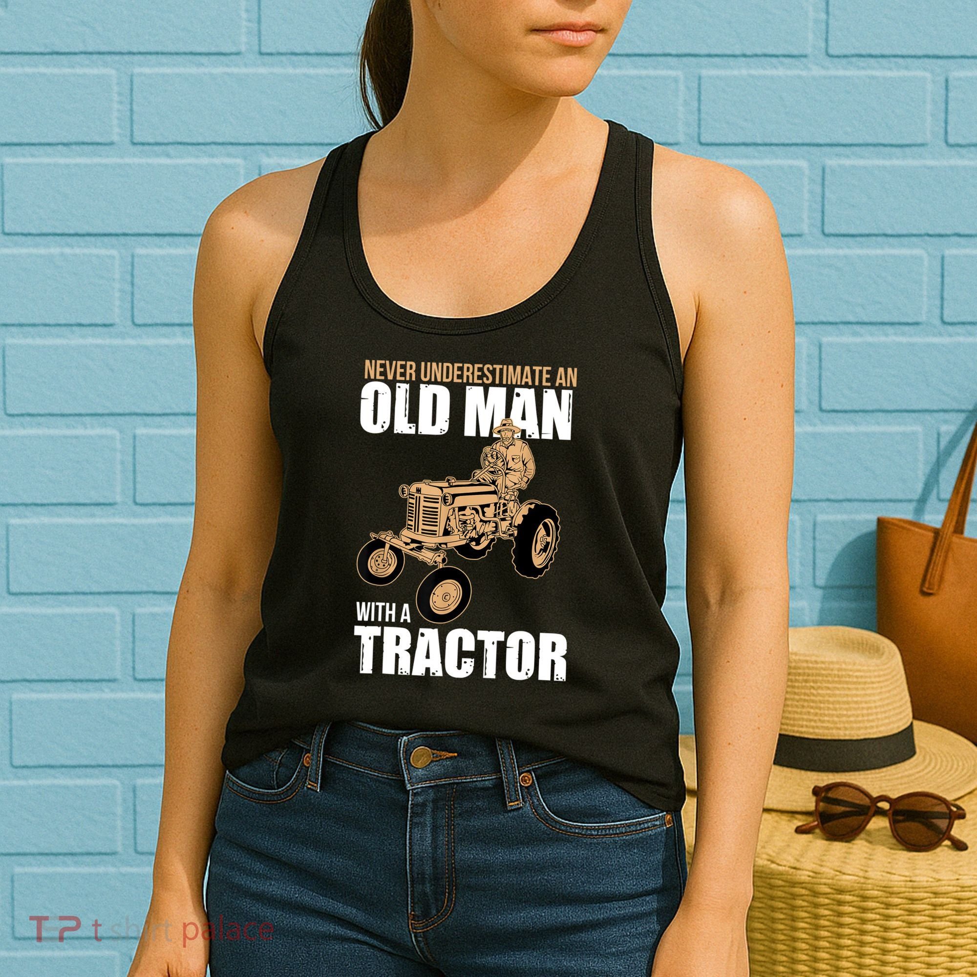 Funny Farmer Farm Tractor Farming Truck Lovers Humor Women's Tank Top