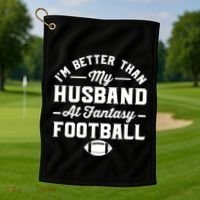 Funny Fantasy Football Statement Golf Towel thumb 1