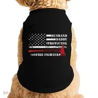 Firefighter Funny Firemen Fire Truck Graphic Doggie Tank thumb 0