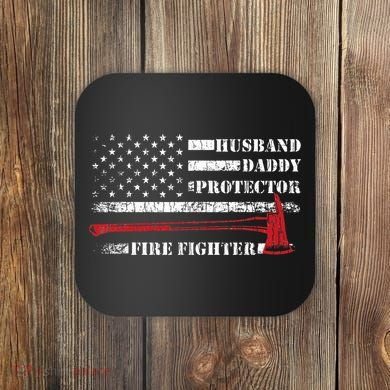 Firefighter Funny Firemen Fire Truck Graphic Coaster