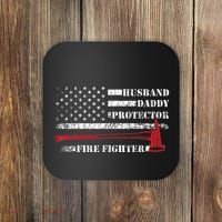 Firefighter Funny Firemen Fire Truck Graphic Coaster thumb 0