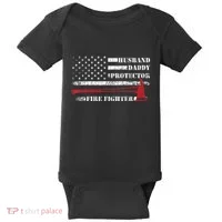 Firefighter Funny Firemen Fire Truck Graphic Baby Bodysuit thumb 0