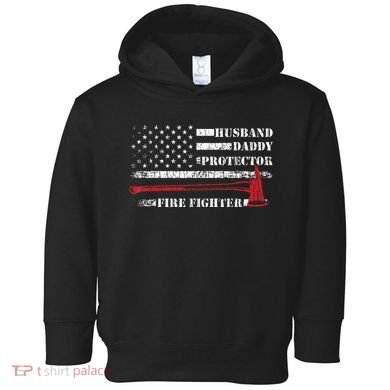 Firefighter Funny Firemen Fire Truck Graphic Toddler Hoodie