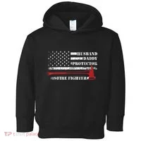 Firefighter Funny Firemen Fire Truck Graphic Toddler Hoodie thumb 0