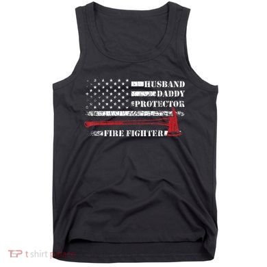 Firefighter Funny Firemen Fire Truck Graphic Tank Top