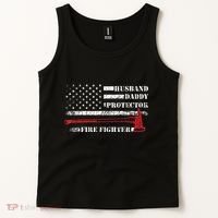 Firefighter Funny Firemen Fire Truck Graphic Tank Top thumb 2
