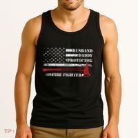 Firefighter Funny Firemen Fire Truck Graphic Tank Top thumb 3