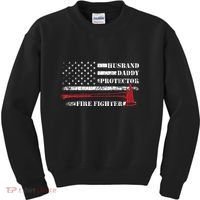 Firefighter Funny Firemen Fire Truck Graphic Kids Sweatshirt thumb 0