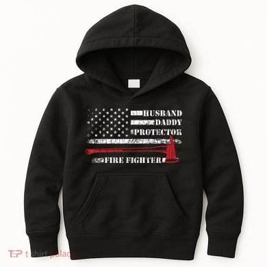 Firefighter Funny Firemen Fire Truck Graphic Kids Hoodie