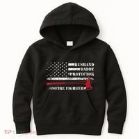 Firefighter Funny Firemen Fire Truck Graphic Kids Hoodie thumb 0