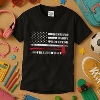 Firefighter Funny Firemen Fire Truck Graphic Kids T-Shirt thumb 3