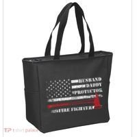 Firefighter Funny Firemen Fire Truck Graphic Tote Bag thumb 2