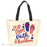 Flip Flops Faith And Freedom Tote Bag thumb 0