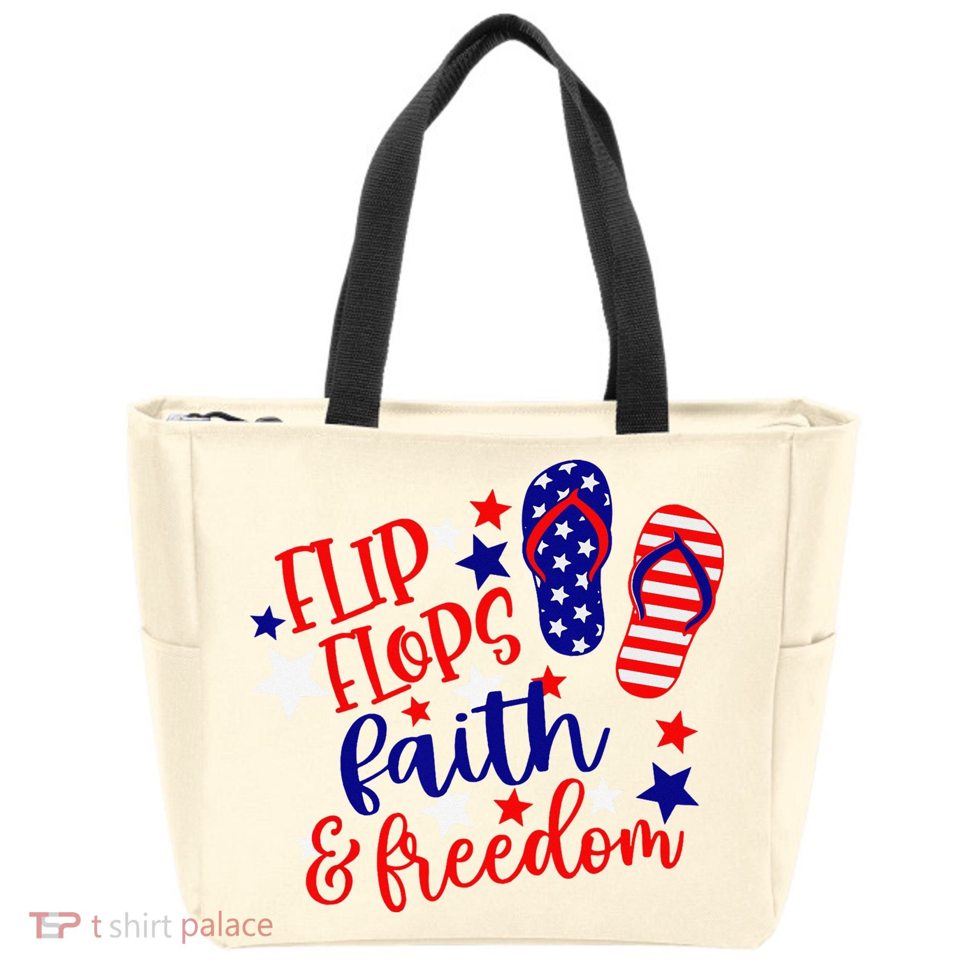Flip Flops Faith And Freedom Tote Bag