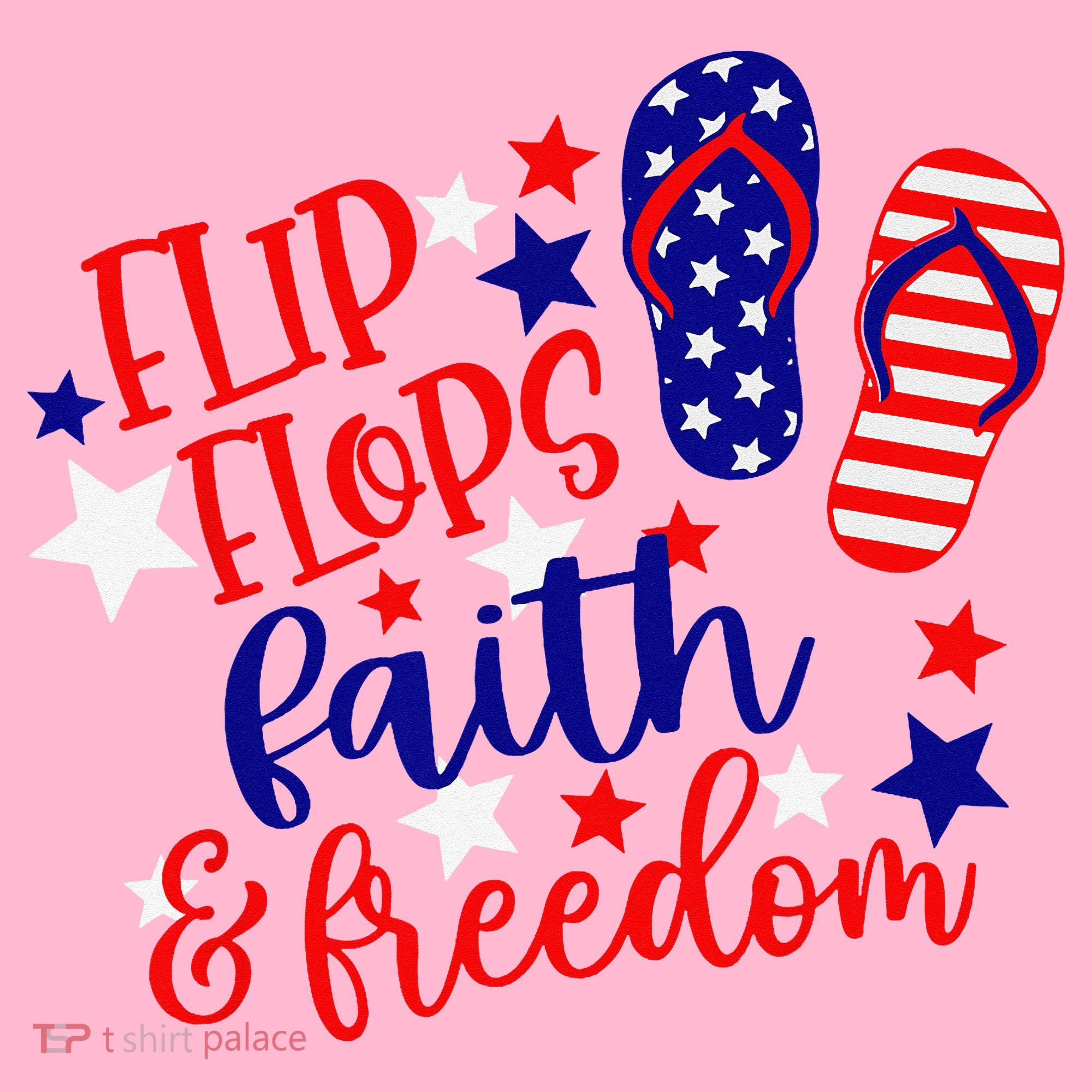 Flip Flops Faith And Freedom Coaster