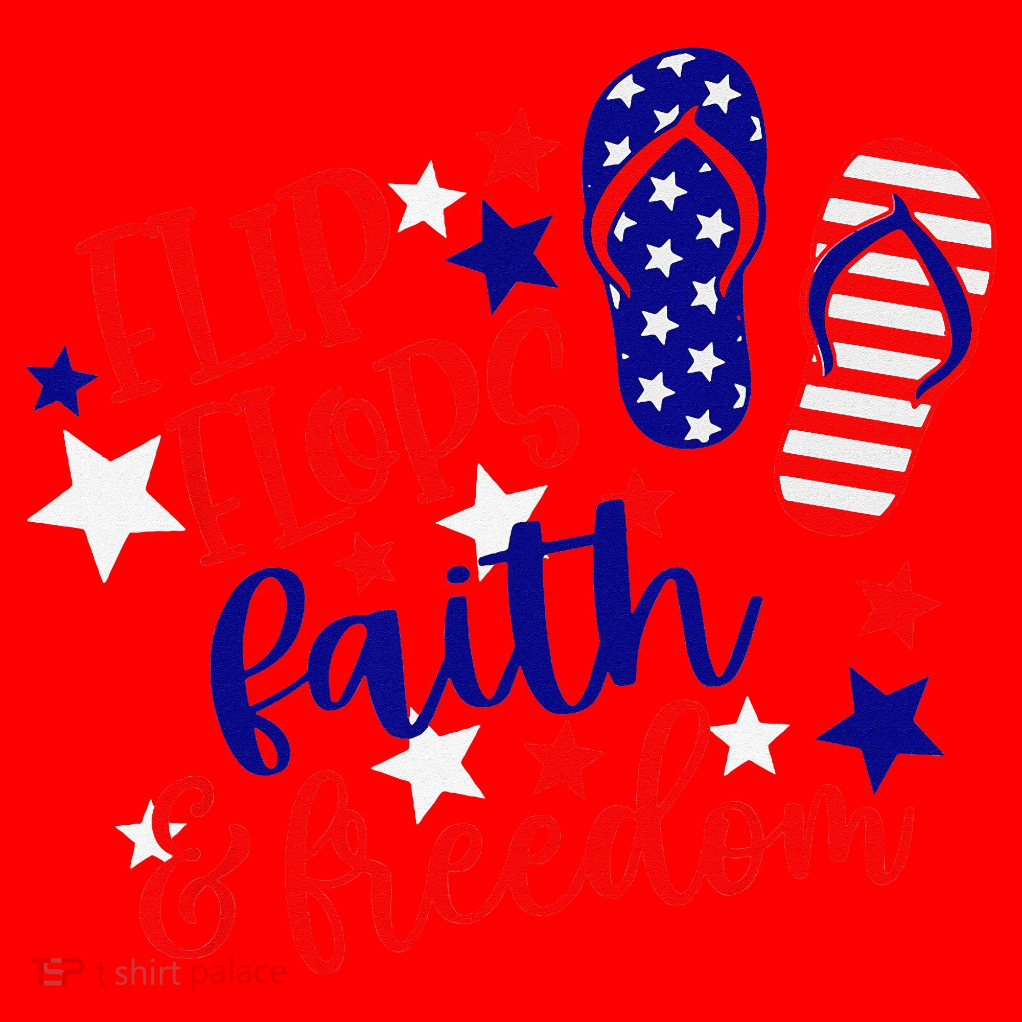 Flip Flops Faith And Freedom Santa Hat