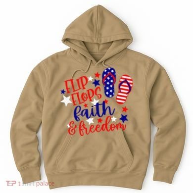 Flip Flops Faith And Freedom Hoodie