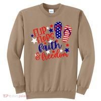 Flip Flops Faith And Freedom Sweatshirt thumb 0