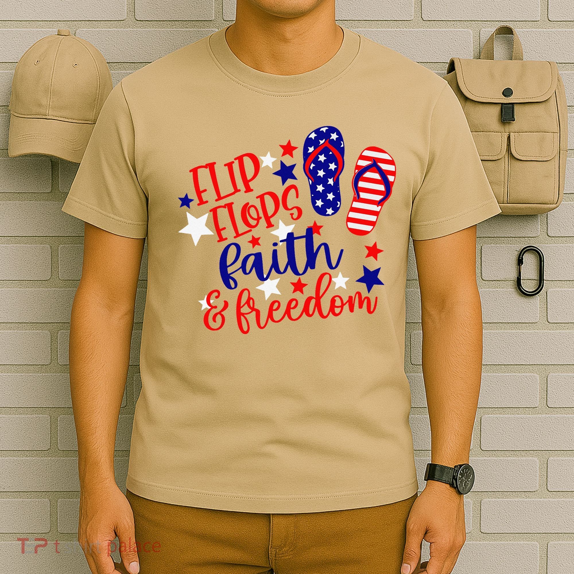 Flip Flops Faith And Freedom T-Shirt