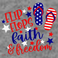 Flip Flops Faith And Freedom Toddler Hoodie thumb 2