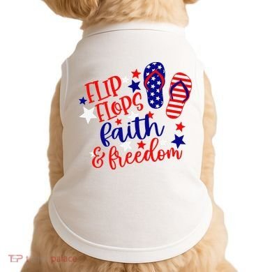 Flip Flops Faith And Freedom Doggie Tank