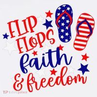 Flip Flops Faith And Freedom Apron thumb 3