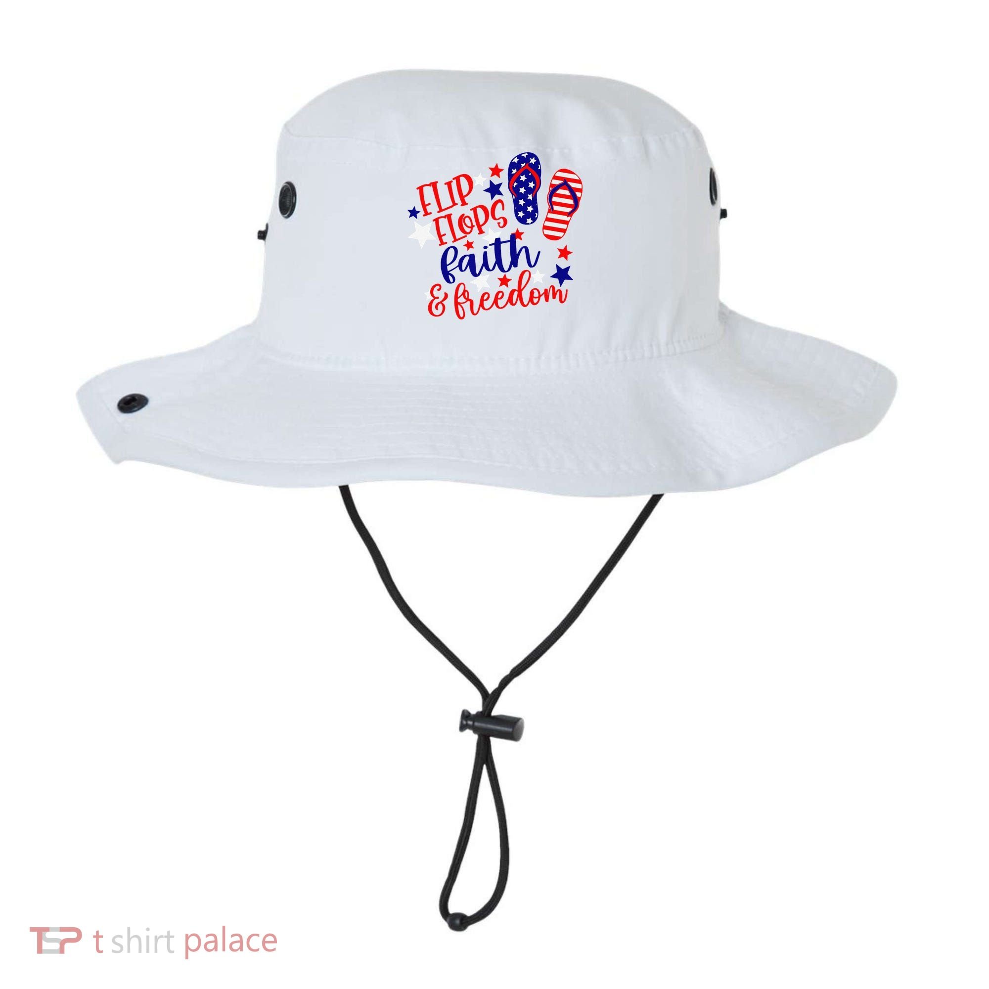 Flip Flops Faith And Freedom Bucket Hat