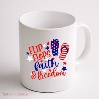 Flip Flops Faith And Freedom Coffee Mug thumb 1