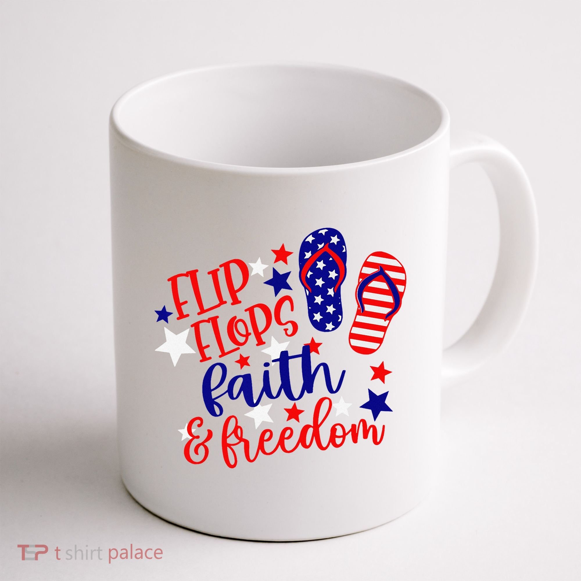 Flip Flops Faith And Freedom Coffee Mug