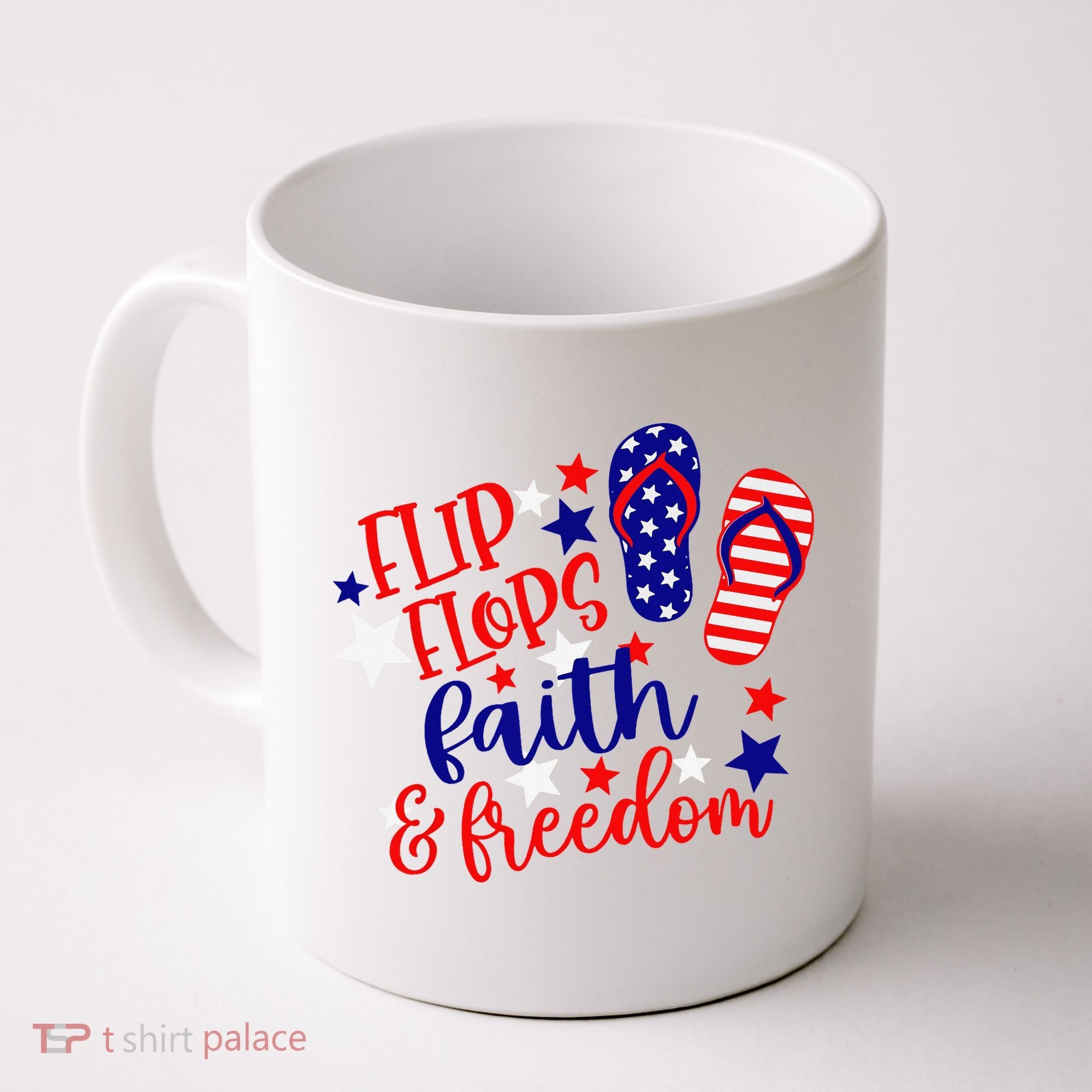 Flip Flops Faith And Freedom Coffee Mug