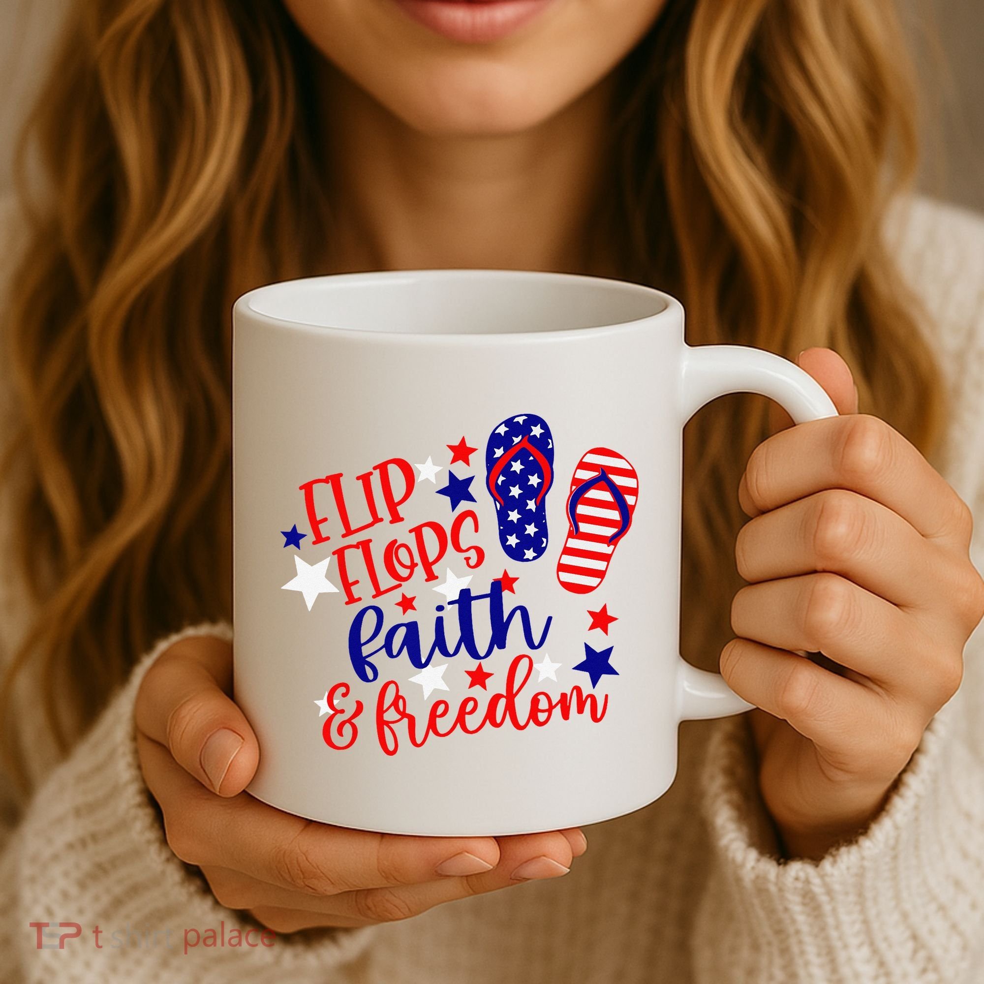 Flip Flops Faith And Freedom Coffee Mug